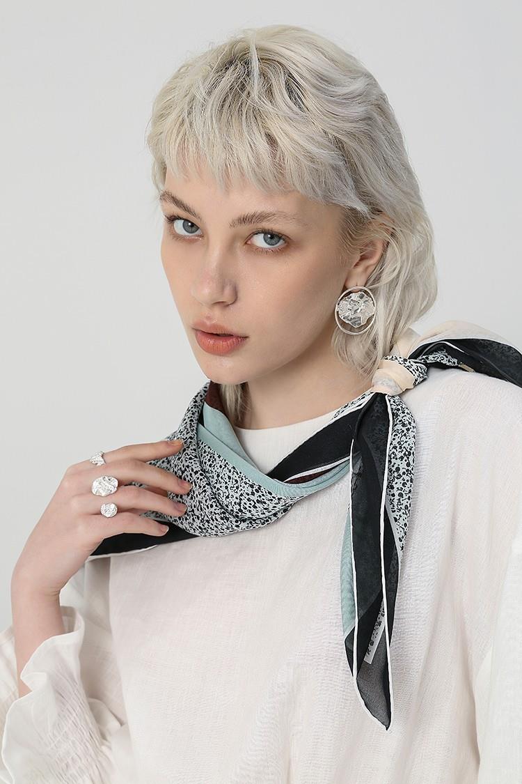 Leopard Silk Sheer Šatky-2 Leopard Silk Sheer Scarves-2