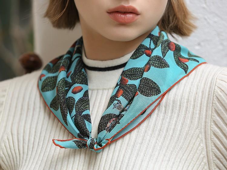 Čistá hodvábna srsť-2 Pure Silk Foulard Scarf-2