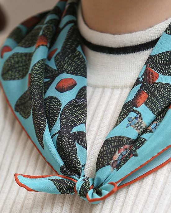 Čistá hodvábna šatka-3 Pure Silk Foulard Scarf-3