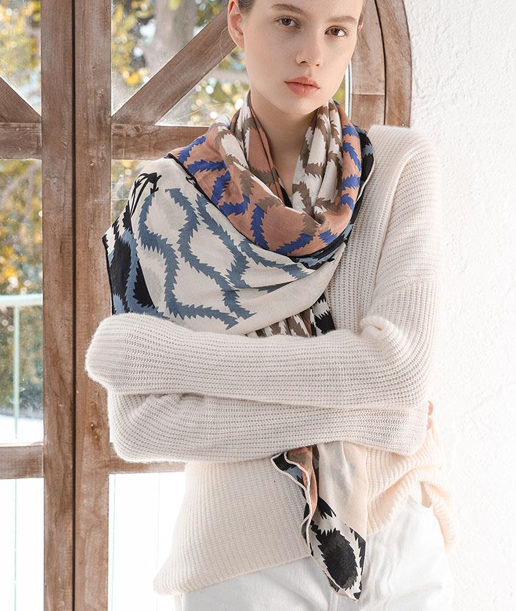 Viskózová šála pre digitálnu tlač Digital print viscose scarf
