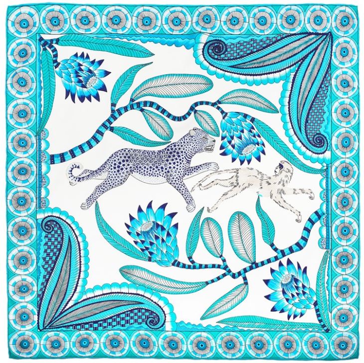 Blue Silk Scarf