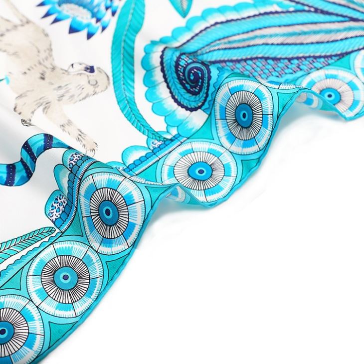 Blue Silk Scarf