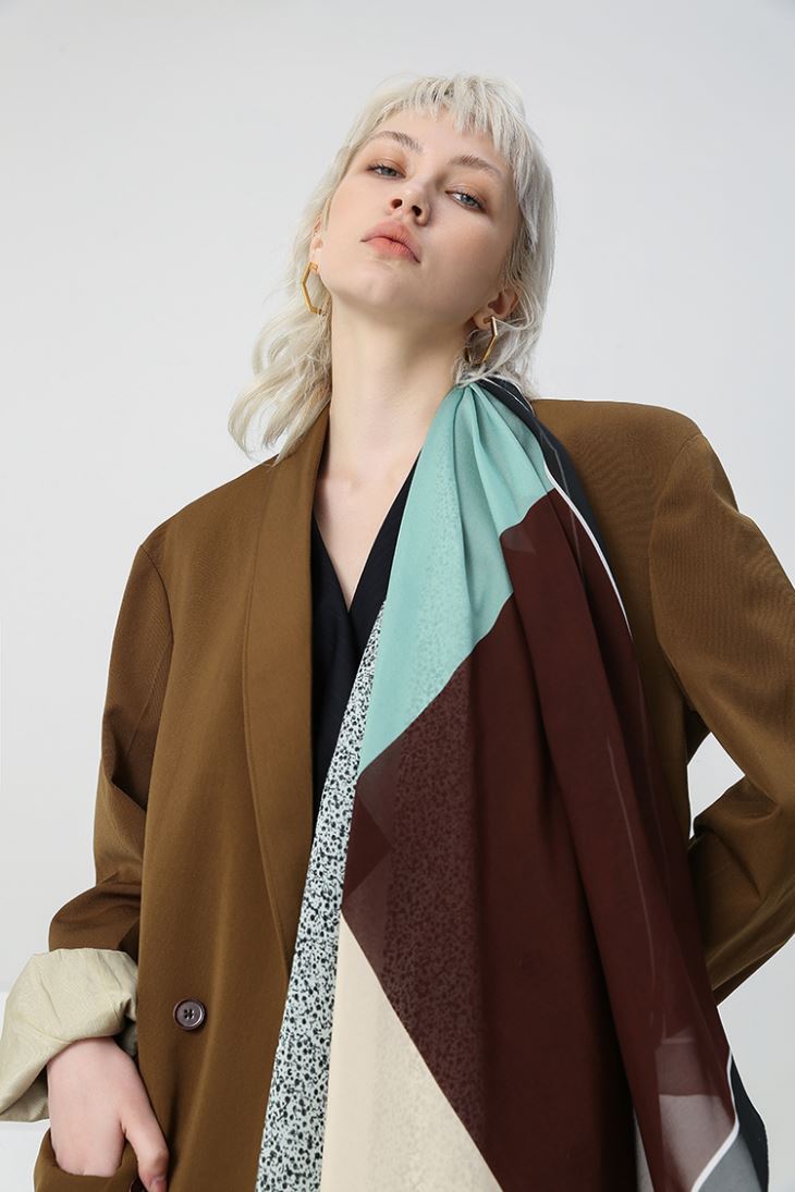 Square Silk Chiffon Scarves