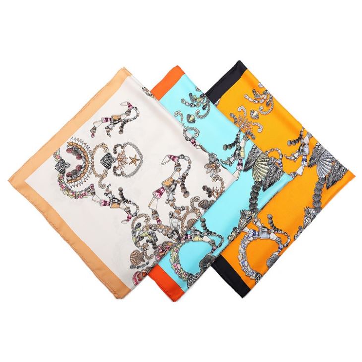 Customizable Print Square 100% Silk Scarf