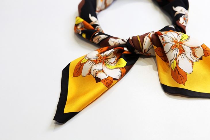 Stained Glass Floral Silk Scarf