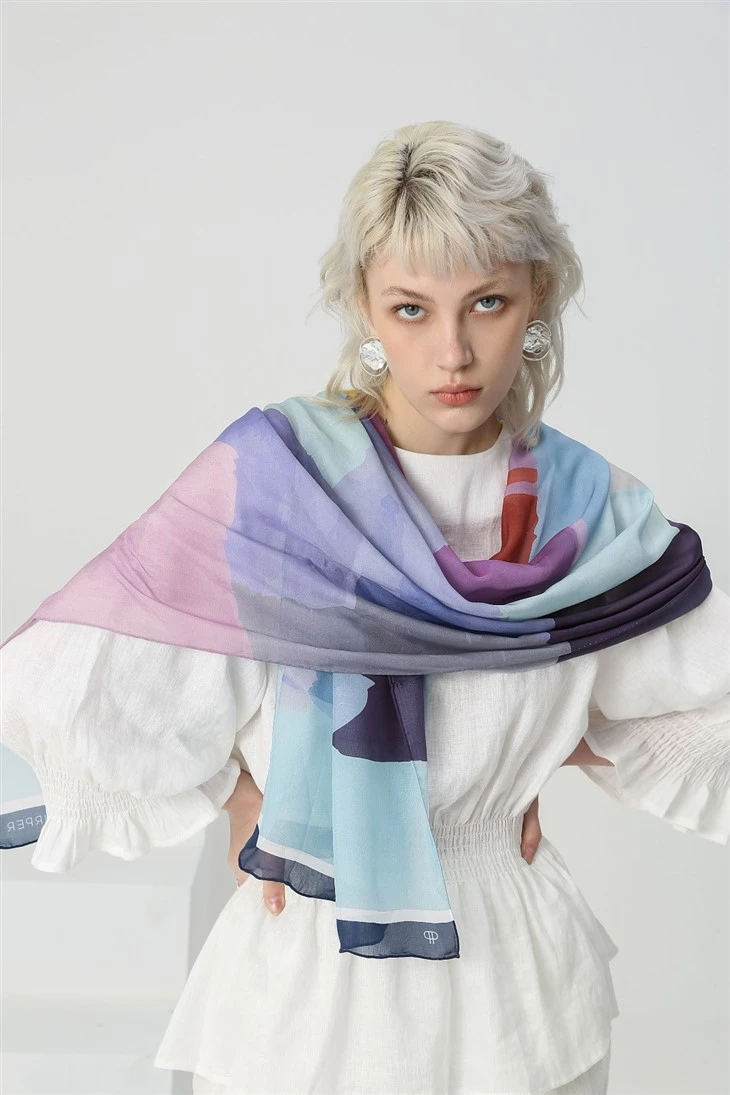 Digital Printing On Silk Scarves